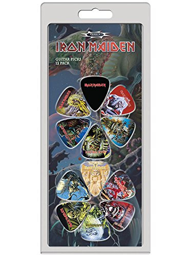 Perris Leathers Iron Maiden Official Licensing 12 Piece Guitar Pick Pack Medium Celluloid Plastic 0_71mm