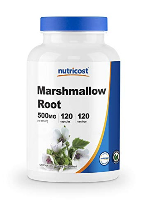 Nutricost Marshmallow Root 500mg 120 Veggie Capsules - Gluten Free Non-GMO Nutricost Marshmallow Root 500mg 120 Veggie Capsules - Gluten Free Non-GMO