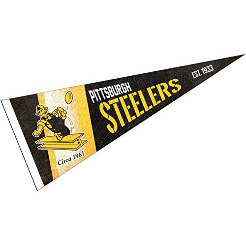 WinCraft Pittsburgh Steelers Throwback Vintage Retro Pennant Flag WinCraft Pittsburgh Steelers Throwback Vintage Retro Pennant Flag