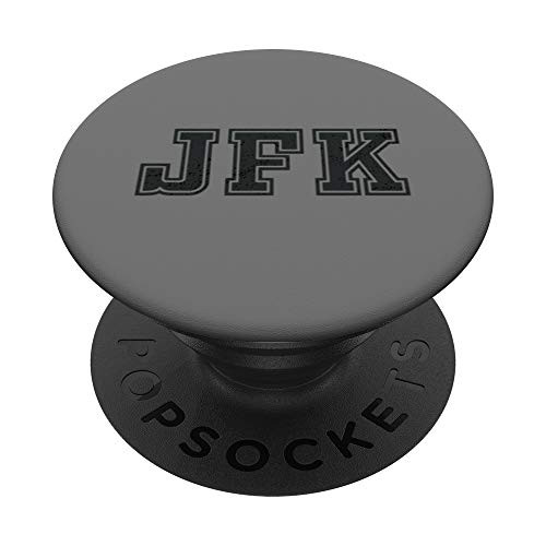 JFK John F Kennedy initials Black Warship Grey PT 109 gift PopSockets PopGrip Swappable Grip for Phones   Tablets
