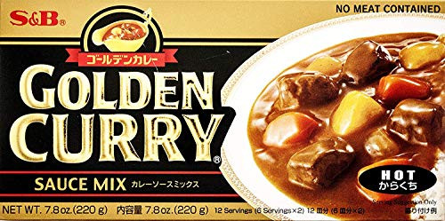 S B Golden Curry Sauce Mix 2 Packs Hot 7_8 Ounce