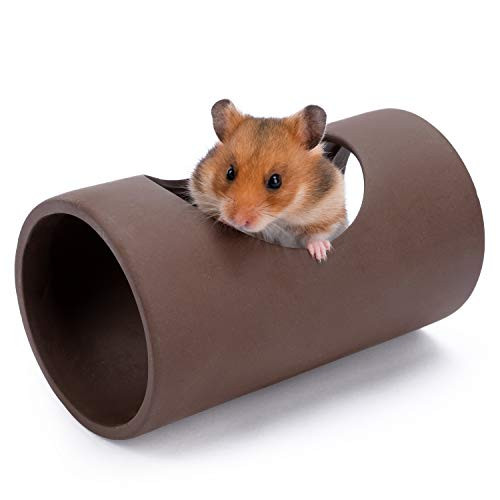 Niteangel Ceramic Hamster Tunnel   Tubes Hideout for Dwarf Robo Syrian Hamsters Mice Rats or Other Small Animals Tunnel - Large