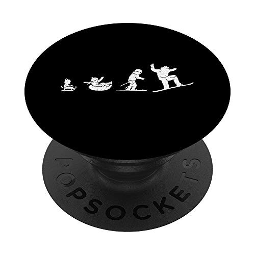 Ski Evolution Snowboarder Snowboard Ski Winter Sport PopSockets Grip and Stand for Phones and Tablets