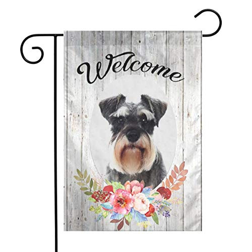 antfeagor Garden Flag 12X18 Inches Polyester Seasonal Flags Standard Schnauzer for Outdoor Home Yard Summer Decor Garden Flag Banner Yard Flag