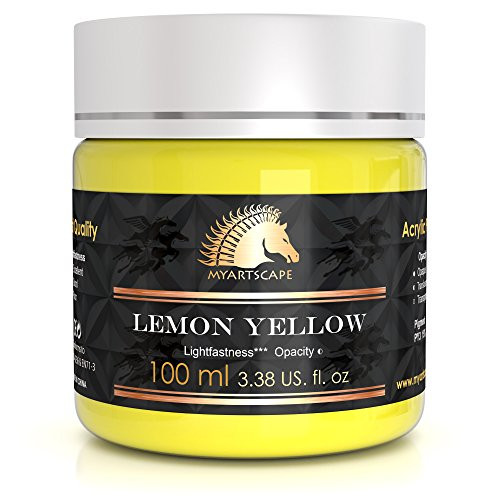 Acrylic Paint - 100ml - Artists Quality - MyArtscape Lemon Yellow