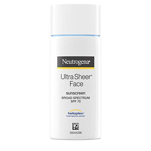Neutrogena Ultra Sheer Liquid Daily Facial Sunscreen with Broad Spectrum SPF 70 Non-Comedogenic Oil-free   PABA-Free Weightless Sun Protection 1_4 fl_ oz