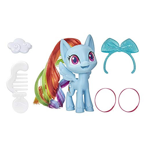 My Little Pony Rainbow Dash Potion Pony Figure -- 3-Inch Blue Pony Toy with Brushable Hair Comb and 4 Surprise Accessories