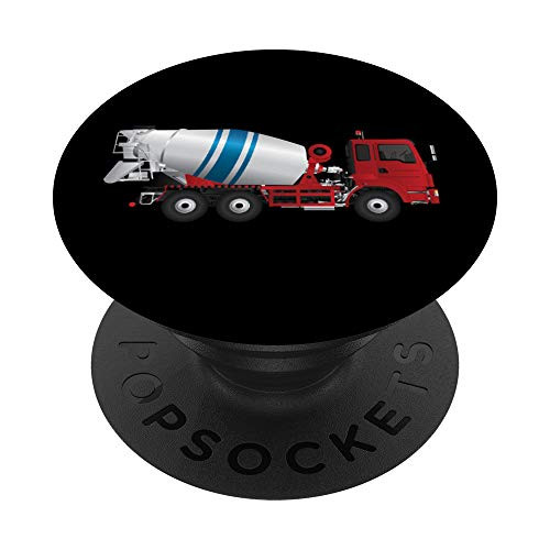 Kids Concrete Truck Mixer Cement Construction Worker Child PopSockets Grip and Stand for Phones and Tablets