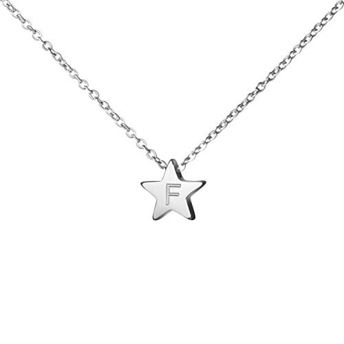 Dainty Star Necklace Cute Initial F Pendant Tiny Jewelry Personalized Birthday Gifts for Her Daughter Sister Best Friend Mom Granddaughter Bridesmaid Girlfriend