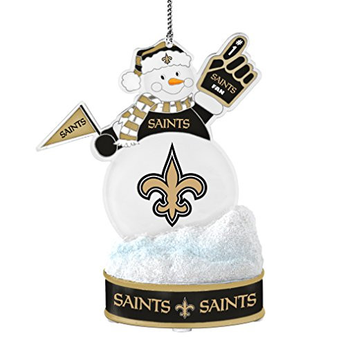 NFL New Orleans Saints LED Snowman Ornament