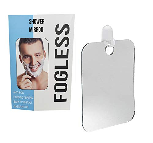 LIGHTSMAX Anti-Fog Shower Mirror Fogless Bathroom Shaving Mirror 33 Larger Than Original Long-Lasting Removable Adhesive Hook LIGHTSMAX Anti-Fog Shower Mirror Fogless Bathroom Shaving Mirror 33 Larger Than Original Long-Lasting Removable Adhesive Hook