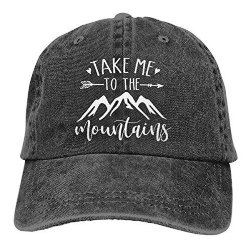 ETHAICO Baseball Cap for Men  WomenMountain BlackConcise Style and Cotton Adjustable Back Cowboy Hat