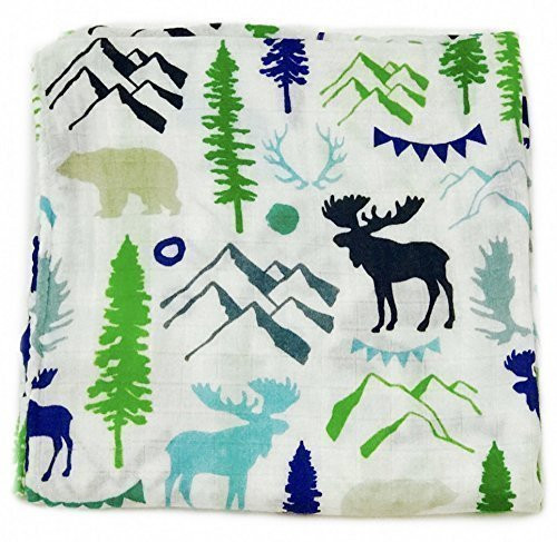 Little Luvies Digitally Printed Luxury Swaddle Blanket (You Will Move Mountains) | Mountain Baby Swaddle Blanket | Baby Swaddle Blanket Boy | Best Baby Gift Boy