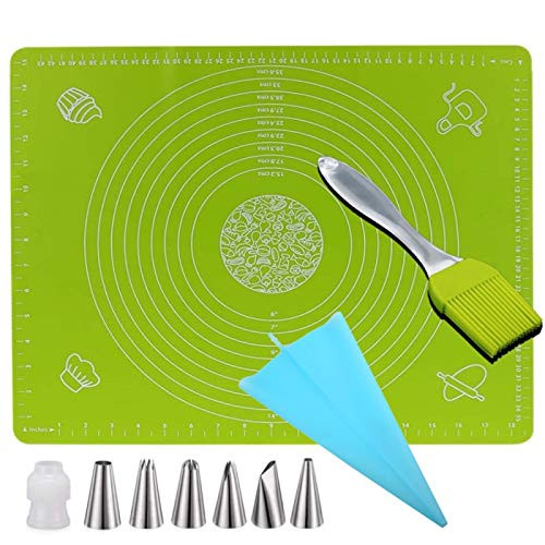 Extra Large Silicone Pastry Mat for Pastry Rolling with Measurements 25_19 Thick Non Stick Baking Mat for Fondant Rolling Dough Pie Crust Pizza and Cookies - BPA Free Easy Clean Kneading Matt Extra Large Silicone Pastry Mat for Pastry Rolling with Measurements 25_19 Thick Non Stick Baking Mat for Fondant Rolling Dough Pie Crust Pizza and Cookies - BPA Free Easy Clean Kneading Matt
