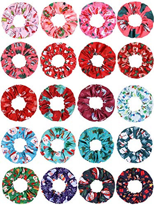 20 Pieces Christmas Hair Scrunchies Santa Snowman Holiday Hair Scrunchy Ties Soft Elastic Hair Bands Ropes Christmas Ponytail Holders for Women Girls Cute 20 Pieces Christmas Hair Scrunchies Santa Snowman Holiday Hair Scrunchy Ties Soft Elastic Hair Bands Ropes Christmas Ponytail Holders for Women Girls Cute