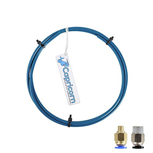 Authentic Capricorn Bowden PTFE Tubing XS Series for 1_75mm Filament 1 Meter Bowden Tube with PC4-M6 Extruder Fitting and PC4-M10 Hotend Fitting