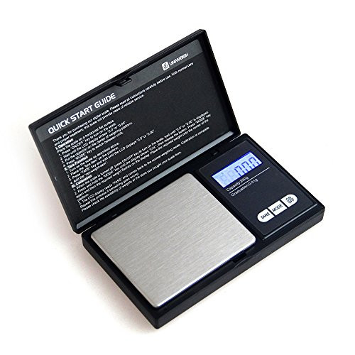 UNIWEIGH Digital Pocket Scale with Back-lit LCD Display, Mini Digital Weighing Scale for Jewelry Coins Reload and Kitchen Scale (200g0.01g)