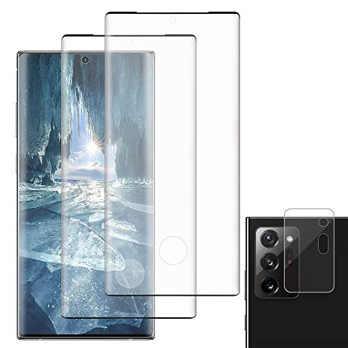 21 Galaxy Note 20 Ultra Screen Protector - Tempered Glass HD Clear Camera Lens Protector 3D Curved Fingerprint Support Bubble Free Protective Film for Samsung Galaxy Note 20 Ultra 5G 6_9 21 Galaxy Note 20 Ultra Screen Protector - Tempered Glass HD Clear Camera Lens Protector 3D Curved Fingerprint Support Bubble Free Protective Film for Samsung Galaxy Note 20 Ultra 5G 6_9