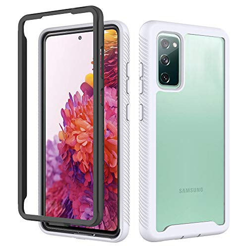 Dzxouui for Samsung Galaxy S20 FE 5G CaseSamsung Galaxy S20 Fan Edition CaseHeavy Duty Protective Bumper Hybrid Back Clear TPU Cover Phone Cases for Samsung Galaxy S20 FE 5G4GXK-White