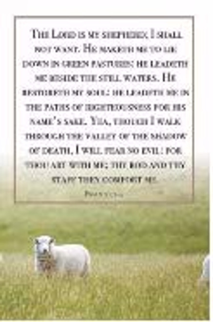 B H Publishing Group Bulletin-The Lord is My Shepherd Psalm 231-4 KJV Pack of 100 Jan 2020