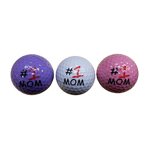 BZANY Mothers Day Number One Mom Golf Balls 3 Pack