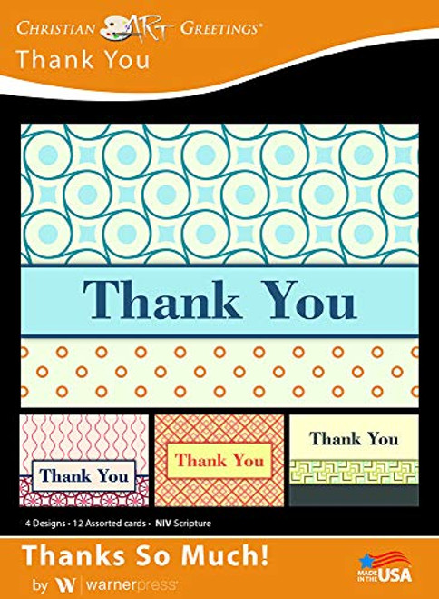 Thanks So Much - Thank You Greeting Cards - Blank - NIV Scripture - Box of 12 Thanks So Much - Thank You Greeting Cards - Blank - NIV Scripture - Box of 12