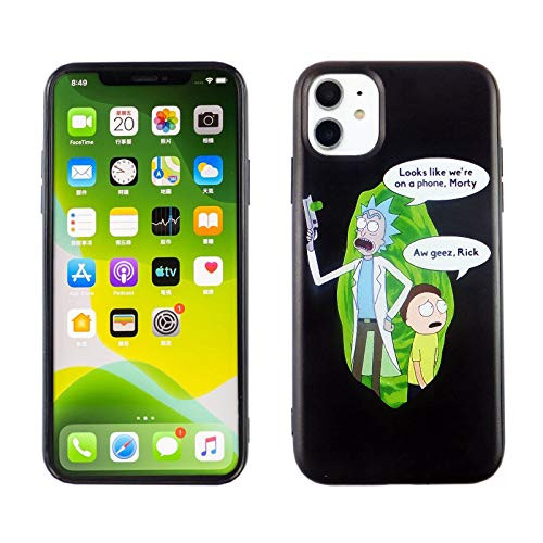 iPhone 11 6_1 Inch TPU Case CASEVEREST 3D Print Design Slim Fit Cover Rick   Morty Were on a Phone IP 11