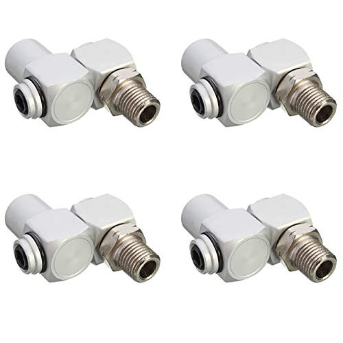 Eyourlife 4PCS Aluminum Air Hose Fittings 14-Inch NPT 360 Degree Swivel Air Hose Connector Industrial Swivel Portable Air Tool Adapter