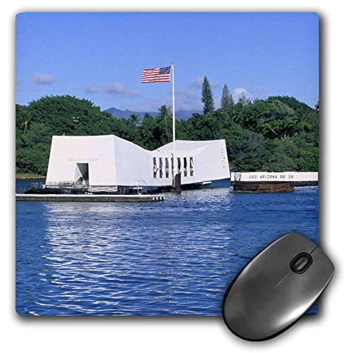 3dRose LLC 8 x 8 x 0.25 Inches Wii Arizona Memorial Pearl Harbor Hawaii Douglas Peebles Mouse Pad (mp_89547_1)