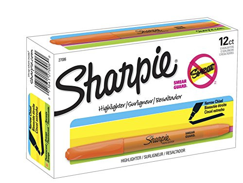 Sharpie 27006 Accent Pocket Style Highlighter, Fluorescent Orange, 12-Pack
