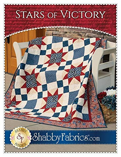 Pattern~Stars of Victory Patriotic Pattern 59 x 71 by Shabby Fabrics