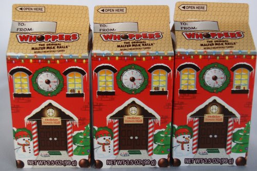 Whoppers Holiday Malted Milk Balls 3_5-Ounce Carton Pack of 3 Whoppers Holiday Malted Milk Balls 3_5-Ounce Carton Pack of 3