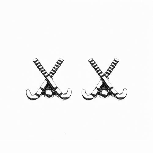 Sportybella Field Hockey Stud Earrings Field Hockey Stick and Ball Jewelry Field Hockey Gifts Field Hockey Charm Earrings for Field Hockey Players
