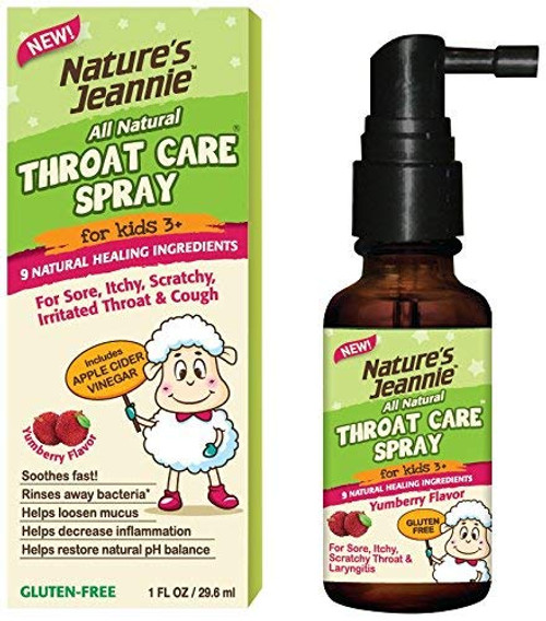 Gargle Away Spray by Natures Jeannie - Natural Sore Throat Remedy Vocal Care Mucus Relief Cough Suppressant Spray for Kids Age 3 and Adults 1 Oz