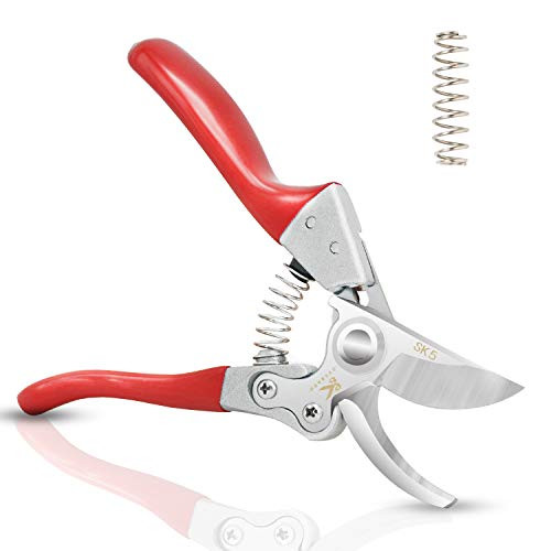 JINJIAN Gardening Shears Pruning Shears - SK5 Steel Bypass Pruner Hand Scissors Hedge   Garden Shears Tree Trimmers Secateurs Clippers for Plants Gardening Trimming Garden Tools Red JINJIAN Gardening Shears Pruning Shears - SK5 Steel Bypass Pruner Hand Scissors Hedge   Garden Shears Tree Trimmers Secateurs Clippers for Plants Gardening Trimming Garden Tools Red