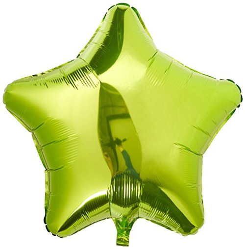 Anagram International Star Foil-Flat-Balloon, 32", Lime Anagram International Star Foil-Flat-Balloon, 32", Lime