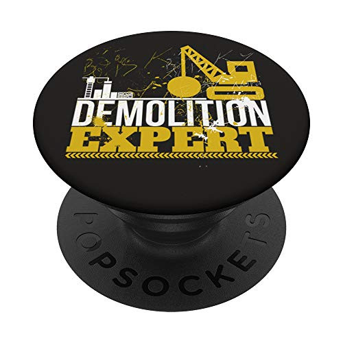 GRUNGE DEMOLITION EXPERT CONSTRUCTION FATHER AND SON PopSockets Grip and Stand for Phones and Tablets