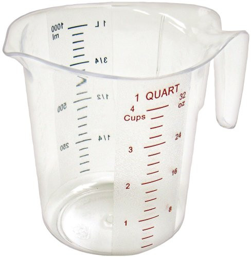 Winco Measuring Cup, Polycarbonate, 1-Quart