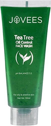 Jovees Tea Tree Oil Control Face Wash for Oily and Sensitive Skin Ayurvedic 120 millilitre