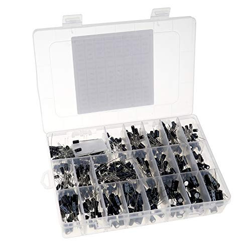 0_1Uf 1000Uf Electrolytic Capacitors Assortment Kit 24 Value Total 500 Pieces