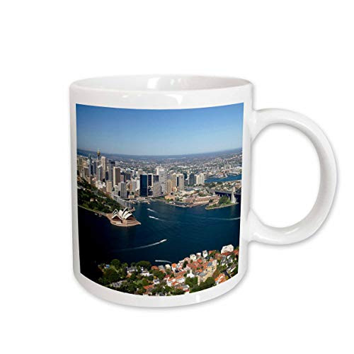 3dRose Australia, Sydney Opera House, Harbour Bridge AU01 DWA3499 David Wall Ceramic Mug, 11-Ounce