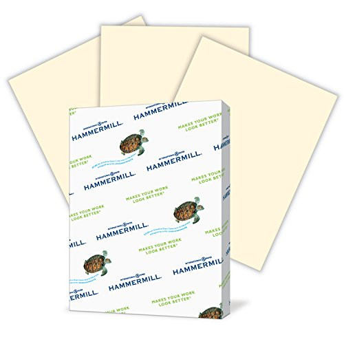 Hammermill Colored Paper, Ivory Printer Paper, 20lb, 8.5x11 Paper, Letter Size, 500 Sheets / 1 Ream, Pastel Paper, Colorful Paper (103176R)