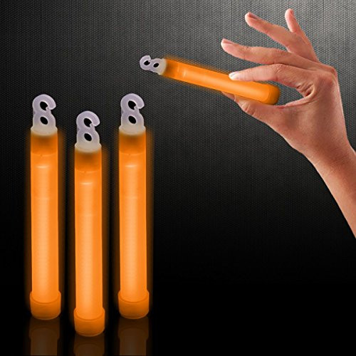 Windy City Novelties 25 Pack - 6 Premium Glow Sticks - Select Your Color Orange