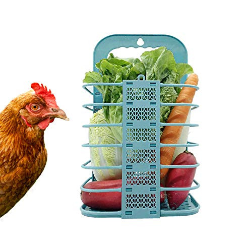 Suplklz Chicken Treat Holder Chicken Coop Vegetable Basket Fruit Veggie Hanging Feeder Hanger Toy for Hens Green Suplklz Chicken Treat Holder Chicken Coop Vegetable Basket Fruit Veggie Hanging Feeder Hanger Toy for Hens Green