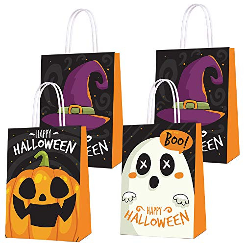 15 PCS Halloween Pumpkin Gift Bags for Pumpkin Decor Tote Party Favor Goody Candy Gift Bag Trick or Treat Bags for Pumpkin Decorations Party Favors for Kids Adults Halloween Party Decorations