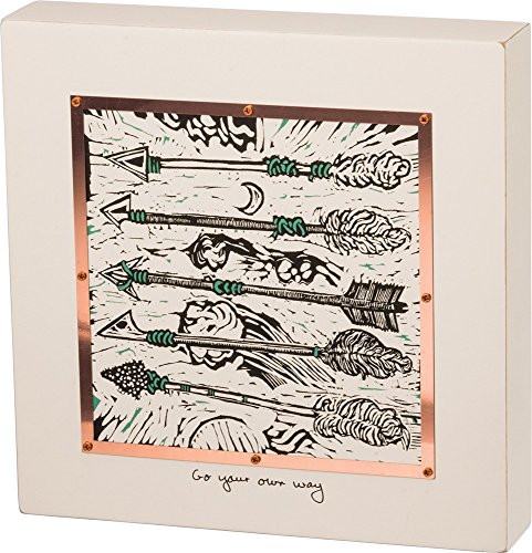Primitives by Kathy Wood Box Sign, Arrows-Go Your Own Way