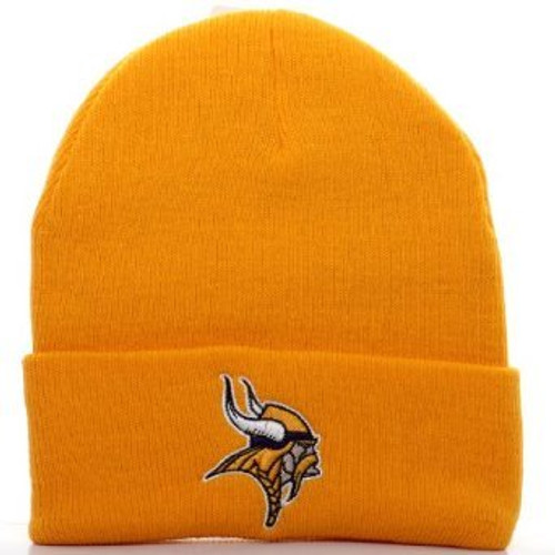 Minnesota Vikings Yellow Cuff Beanie Hat - NFL Cuffed Winter Knit Toque Cap