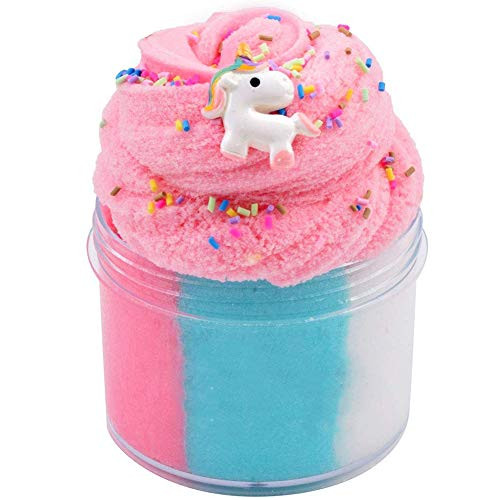 SWZY Fluffy Unicorn Cloud Slime Fairy Putty Fluffy Floam Slime Stress Relief Toy Scented Sludge Toy for Kids and Adults 200ML 8oz