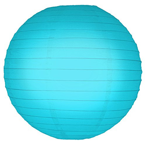 Lumabase 78505 5 Count Paper Lanterns, 10", Turquoise