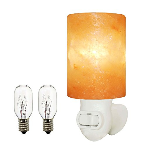 Himalayan Pink Salt Lamp Night Light Salt Rock Hand Carved Natural Pink Himalayan Salt Lamps for bedrooms Night Light Plug in Wall Light Bulb Air Purifying Lighting SP-121